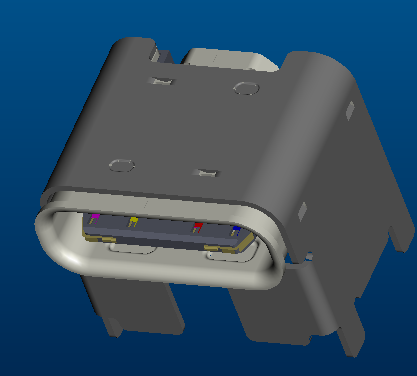 USB C F TYPE单排SMT垫高4.3